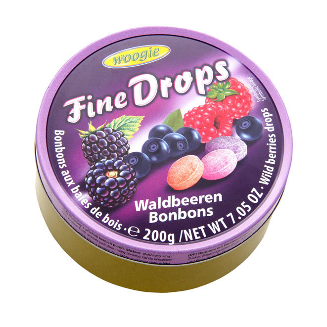 Леденцы Woogie Fine Drops waldbeeren, лесные ягоды, 200 гр.