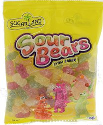 Жевательные конфеты "мишки" Sugarland Sours Bears, 200 гр