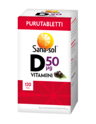 Витамин D3 Sana-sol D50mg, 120таб., черная смородина