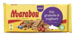 Шоколад молочный Marabou Marja granola yoghurt с ягодами, мюсли, йогурт , 200 гр.