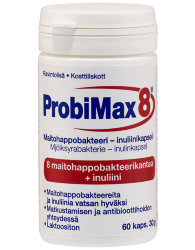 8 молочно-кислых бактерий и инулин ProbiMax 8, 60 капс.