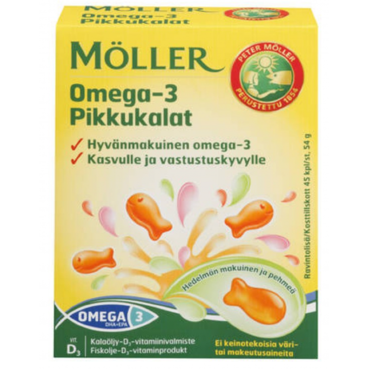 Рыбий жир Moller Omega-3 Pikkukalat, 45 капс.
