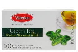 Чай зеленый Victorian Green Tea Mint, с мятой, 100 пак.