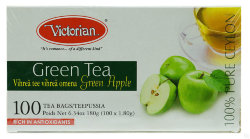 Чай зеленый Victorian Green Tea Apple, с яблоком, 100 пак.