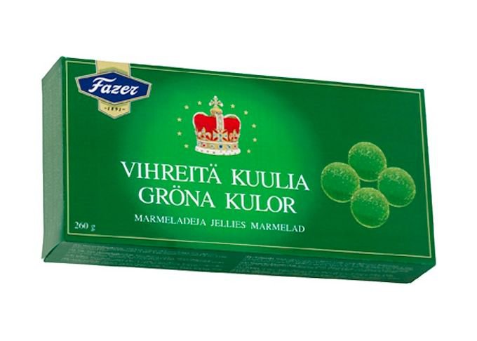 Мармелад (зеленые шарики) Fazer Vihreita Kuulia, 260 гр