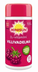 Витамины D3 Minisun Villivadelma Витамин D3, 50 mkg, 20 mkg, 200 таб.