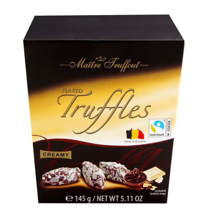Конфеты трюфели Maitre Truffout Truffles, белый и молочный шоколад, 145 гр