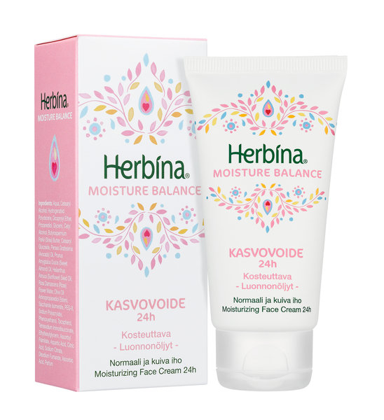 Herbina Moisture Balance Kasvovoide 24H увлажняющий крем для лица, 50 мл.