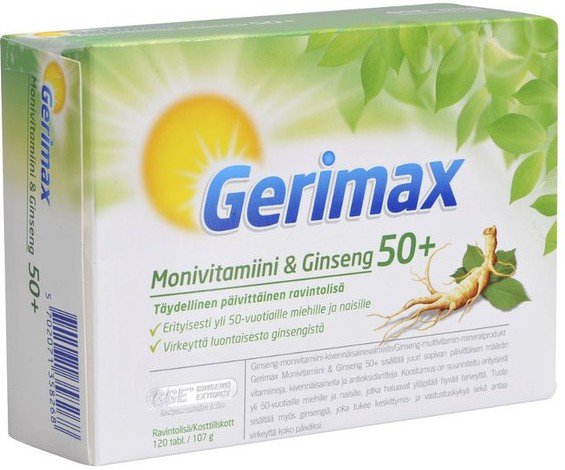 Поливитамины Gerimax Monivitamiini & Ginseng, 50+, 60 шт.