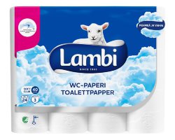 Туалетная бумага Lambi WC paperi, 24 рул.