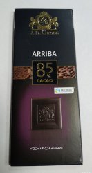 Шоколад темный J.D. Gross Arriba 85% cacao, 125 гр
