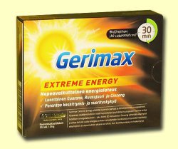 Gerimax extreme energy витамины энергетические, 30 табл.