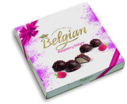 Конфеты бельгийские Belgian Raspberry Delight, мусс малина, 200 гр