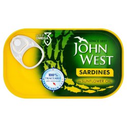 Сардины в масле John West Sardines in sunflower oil, 95 гр.
