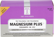 Magnesium plus, магний, витамины В6, В12 и фолиевая кислота, 90 табл.