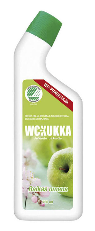 Средство для очистки унитаза WC Kukkaa Omena, яблоко,750 мл.