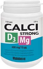 Calci Strong + D3 + Mg, кальций, магний и витамин D3, 150 табл.
