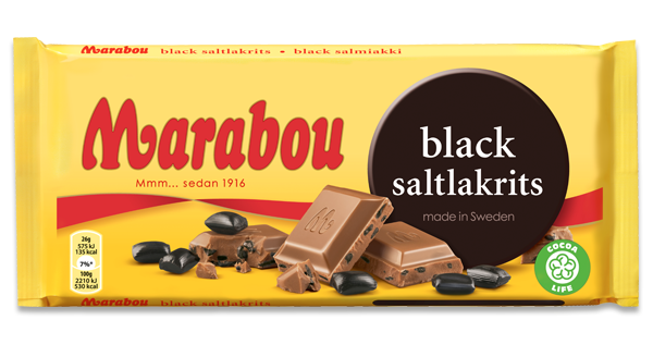 Шоколад с лакрицей Marabou Lakrits, 200 гр