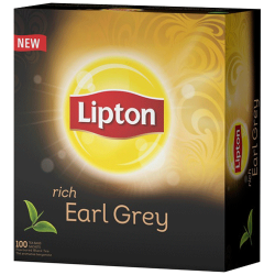 Чай черный Lipton Rich Earl Grey, с бергамотом, 100 пак.