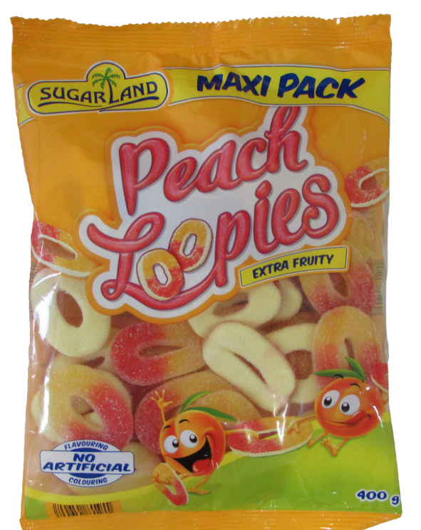 Мармелад SugarLand Peach Loopies Extra Fruity, 400 гр.