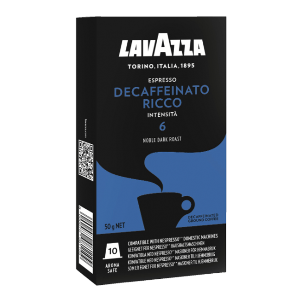 Кофейные капсулы Lavazza Decaffeinato Ricco интенсивность 6, 10 шт.