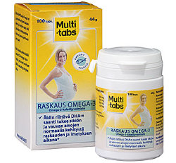 Мультивитамины для беременных Multi-tabs raskaus omega-3, 100 капс.