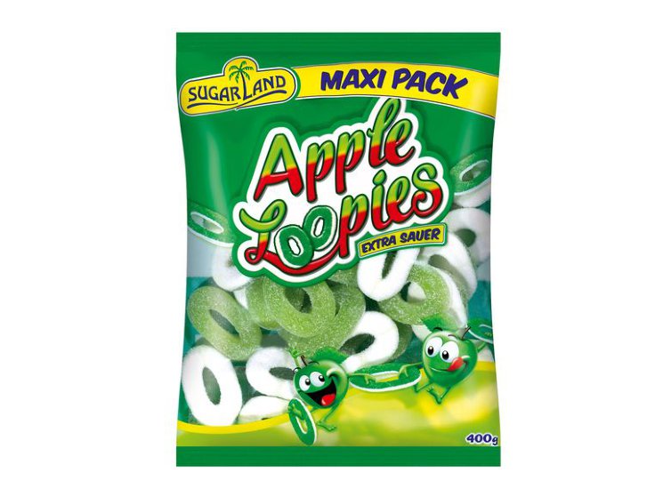 Мармелад SugarLand Apple Loopies Extra Sour, 400 гр.