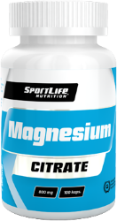 SportLife Nutrition Magnesium Citrate, 800 мг., 100 капс.
