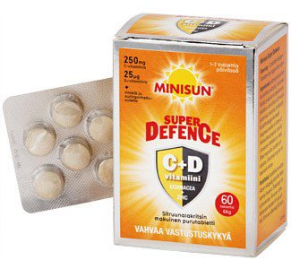 Minisun Super Defence C+D, 60 жевательных таблеток для укрепления иммунитета