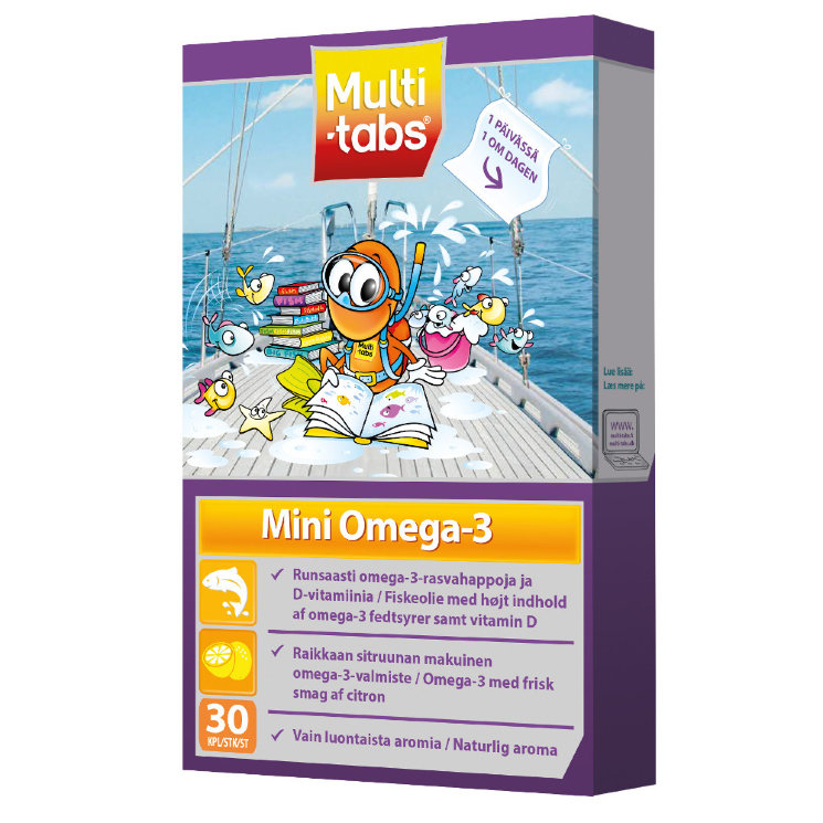 Рыбий жир  Multi-Tabs Mini omega-3, лимон, 30 шт.