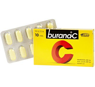 Burana C 400 mg, (Бурана С) от простуды и гриппа с 12 лет, 10 табл.