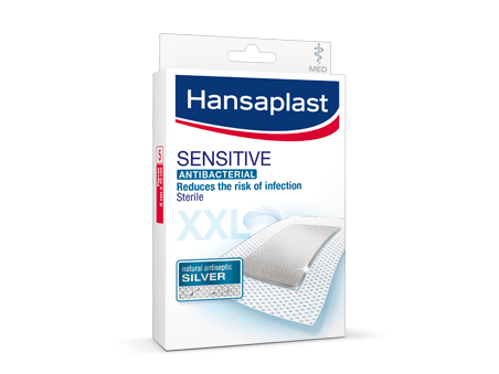 Пластырь Hansaplast Sensitive Antibacterial, 1мх6см