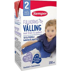 Semper Fullkorns-Valling Вэллинг фрукты с йогуртом, с 2-х лет, 250 мл.