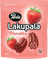 Лакричные конфеты Panda Lakupala Mansikka, 250 гр.
