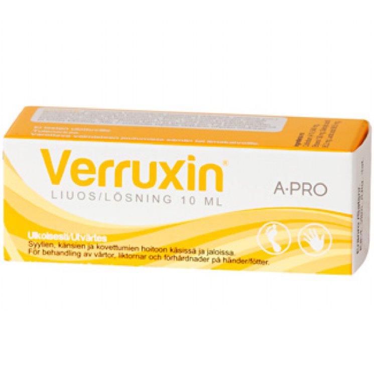 Verruxin Liuos жидкое средство для лечения бородавок и папилом, 10 мл.