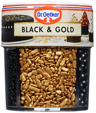 Декоративные гранулы Dr. Oetker Black & Gold , 84 гр.