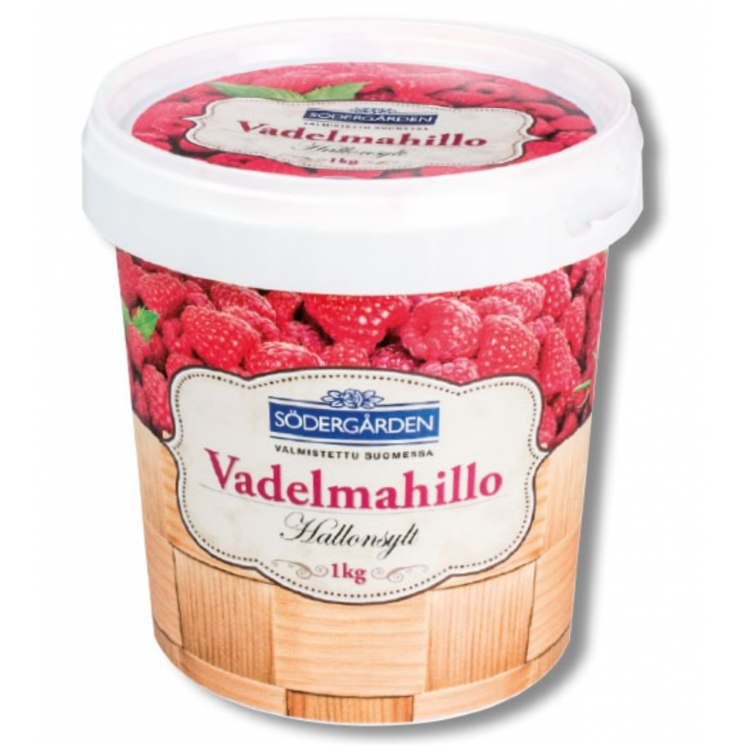 Варенье малиновое Vadelmahillo Sodergarden, 1 кг.