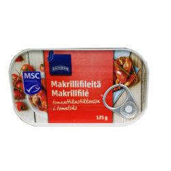 Филе макрели в томатном соусе Rainbow Makrilfile, 125 гр.