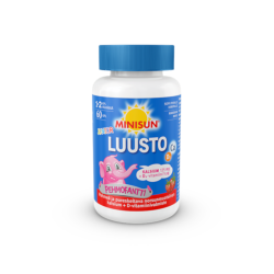 Витамины Minisun Luusto Pehmofantti Junior, Кальций + D3, для детей, 60 капс.