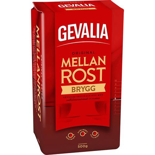 Кофе молотый Gevalia Brygg Mellanrost, 500 гр.