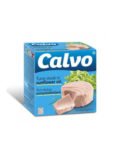 Стейк тунца в масле Calvo Tuna steak in sunflower oil, 80 гр.