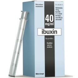 Ibuxin 40 mg, жаропонижайющий сироп для детей, 100 мл.