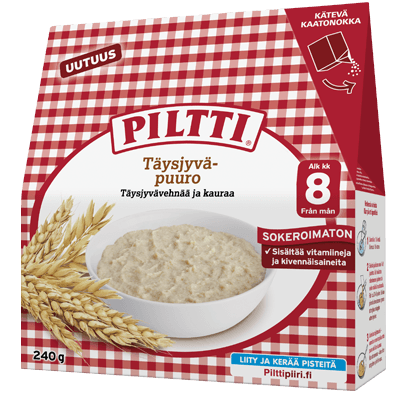 PILTTI Taysjyva-puuro каша из овса и пшеницы, с 8 мес. , 240 гр.