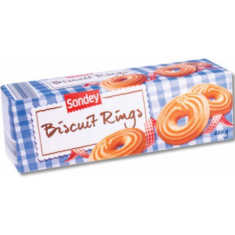 Печенье Sondey Biscuit Rings, бисквитные кольца, 400 гр.