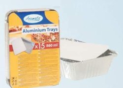 Форма для запекания алюминиевая Aromata Aluminium Trays, 860 мл x 15 шт.