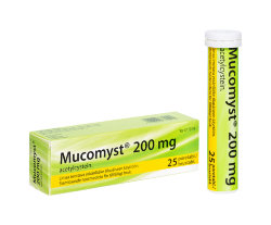 Mucomyst 200 mg, отхаркивающее средство, 25 табл.