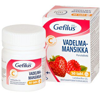 Молочно-кислые бактериии Gefilus Vadelma-mansikka со вкусом клубники и малины, 30 шт.