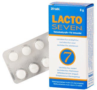 Молочно-кислые бактериии Lactoseven, 8mg, 20 табл.