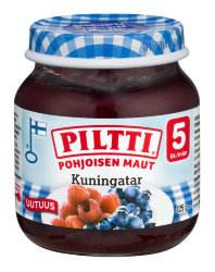 Piltti Kuningatar, малина и черника, с 5 мес., 125 гр.