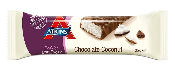 Диетический шоколадный батончик Atkins Chocolate Coconut, кокосовое, 35 гр.